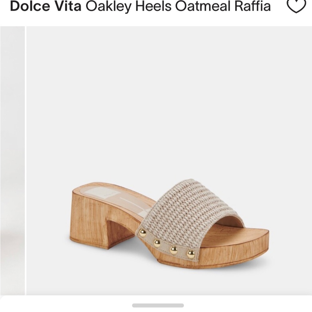 Dolce Vita Oakley Heels Oatmeal Raffia size 37